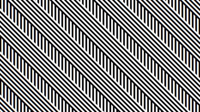 Black and White Diagonal Stripes Optical Illusion Moving Line Pattern - 4K Seamless VJ Loop Motion Background Animation