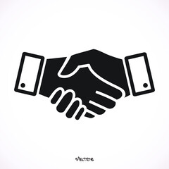 Simple icon of handshake sign.