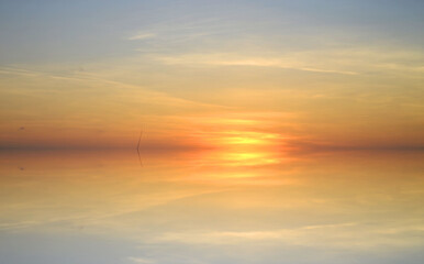 sunset in the paradise , caribbean sea , Aruba Island