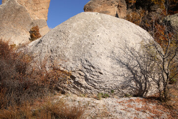 Rocks shaped by the wind.