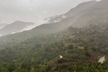 Fog in the mountains (Greece, Peloponnese).