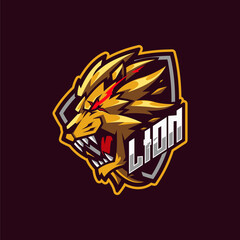 lion mascot and gaming logo