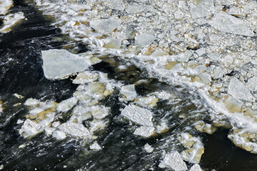 aerial view over the Riga gulf coast