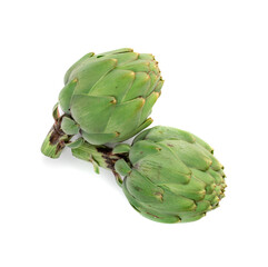 Obraz premium Fresh Artichoke, Green Artichokes, Raw Edible Cynara Flower