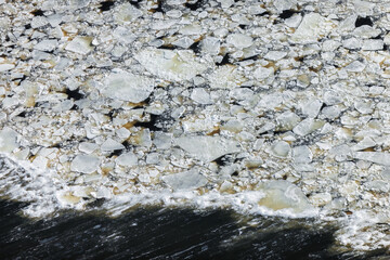 aerial view over the Riga gulf coast