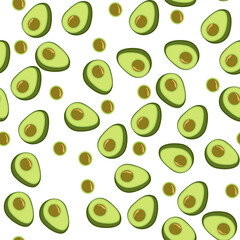 Vector simple colored pattern of avocado for textile gift paper background
