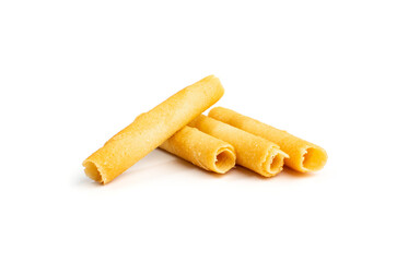 Crunchy Wafer Sticks Isolated on White Background