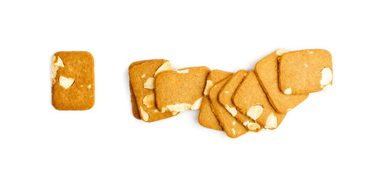 Ginger Snap Isolated, Rectangular Ginger Nut, Biscuit Square Cookies