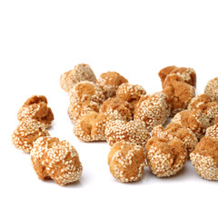 Various seasonings on white background 