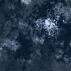 Deep blue digital painted grunge texture or background with grain elements. Image with place for text. Template for design