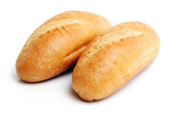 crusty mini baguettes on white surface