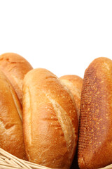 crusty mini baguettes on white surface