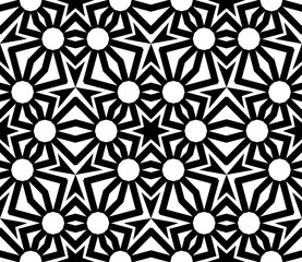 Abstract geometric pattern. A seamless vector background. White and black ornament. Graphic modern pattern. Simple lattice graphic design
