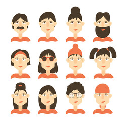 people, many characters, girls and boys, uncles and aunts