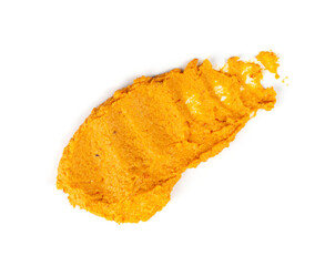 Orange Hummus Smear Isolated Spicy Tahini Spread