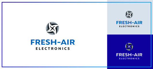 READY TO USE: air, air conditioning, ventilation, frosty, cold, freshness, wind logo. Professional, unique and modern sign, illustration.