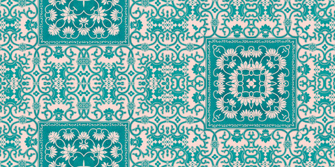 Turquoise Seamless Repeating Pattern Tile