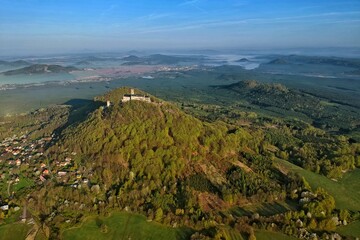 Beautiful view on the landscape and castle 
