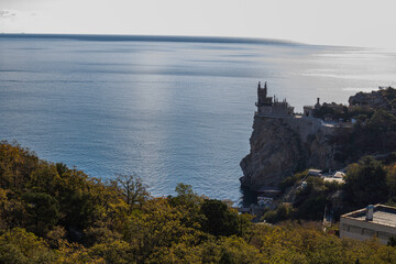 Yalta, Crimea, November 26, 2020, Swallow's Nest, views of the sea and the castle
