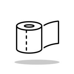 Toilet paper icon in flat style. Toilet tissue symbol for your web site design, logo, app, UI Vector EPS 10.