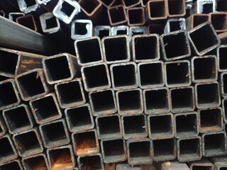 Metal profile geometric shape in large quantities.