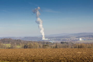 Atomkraftwerk in Leibstadt/Schweiz an einem sonnigen Tag