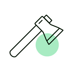 Axe or hatchet vector icon. Camping sign