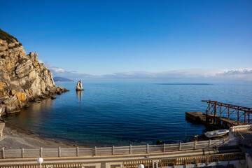 Yalta, Crimea, November 26, 2020, Swallow's Nest, views of the sea and the castle