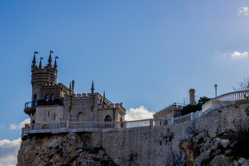 Yalta, Crimea, November 26, 2020, Swallow's Nest, views of the sea and the castle