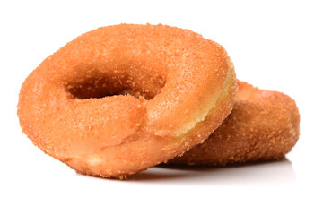 a pile of rosquillas, typical spanish donuts on white background