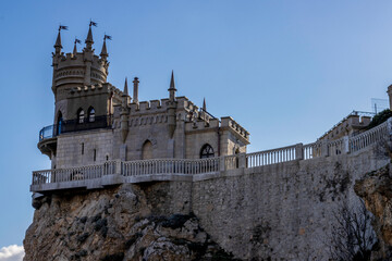Yalta, Crimea, November 26, 2020, Swallow's Nest, views of the sea and the castle