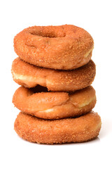 Fototapeta na wymiar a pile of rosquillas, typical spanish donuts on white background