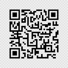 Fototapeta premium Qr code icon, web design element, stock vector. Vector illustration.