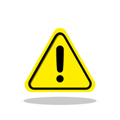 Warning sign icon in flat style. Attention symbol for your web site design, logo, app, UI Vector EPS 10.