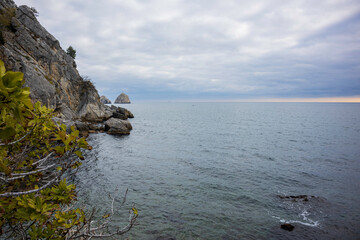 Gurzuf, Crimea, November 27, 2020, Chekhov's dacha and sea view