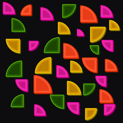 Mosaic different parts. Vector colorfull mosaic.