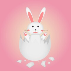 Easter bunny with egg