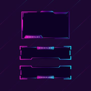 Editable Twitch Streaming For Gaming Tamplate Vector 