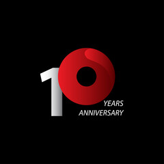 10 Years Anniversary Celebration Vector Template Design Illustration