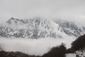 Obraz premium 2019년 조지아 설산 여행 풍경 