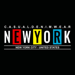 new york city urban clothing typography design