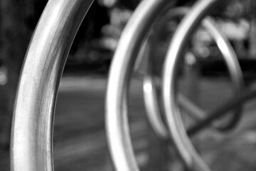 Metal tubes in vlack and white