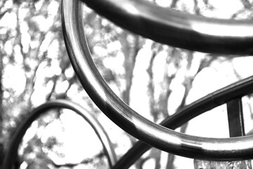 Metal tubes in vlack and white