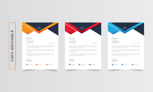 Letterhead design template, business letterhead, letterhead red, letterhead template, simple letterhead, corporate letterhead, flyer layout