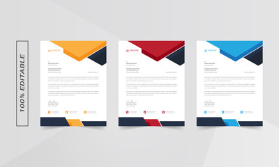 Letterhead design template, business letterhead, letterhead red, letterhead template, simple letterhead, corporate letterhead, flyer layout
