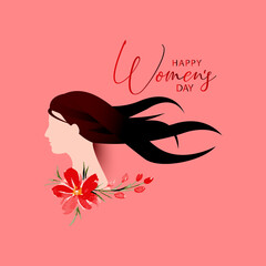 Happy Women's Day Concept For International Day. 8 March