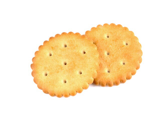 Crispy cracker isolated on white background