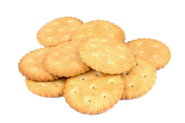 Crispy cracker isolated on white background