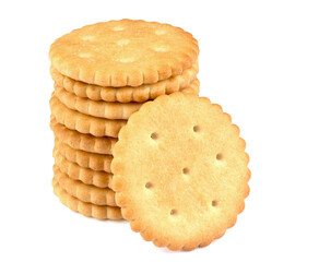 Crispy cracker isolated on white background