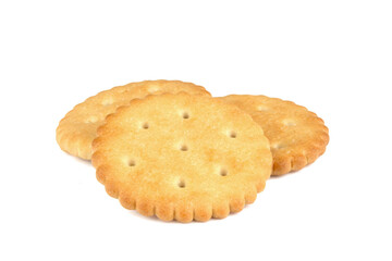 Crispy cracker isolated on white background